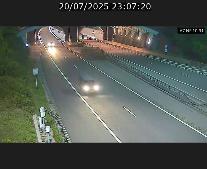 Caméra trafic Luxembourg - A7, Tunnel Gousselerbierg, entrée sud, direction Mersch
