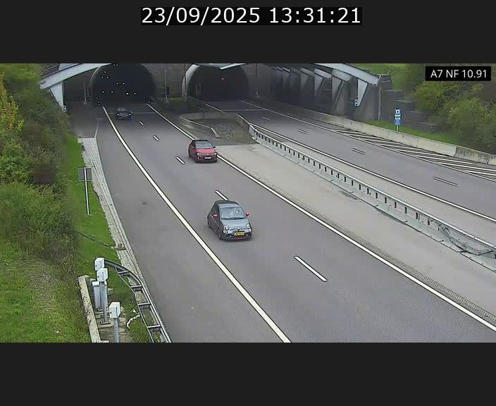 Caméra trafic Luxembourg - A7, Tunnel Gousselerbierg, entrée sud, direction Mersch