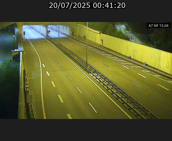 Caméra trafic Luxembourg - A7, Tunnel Mersch, entrée sud, direction Ettelbruck