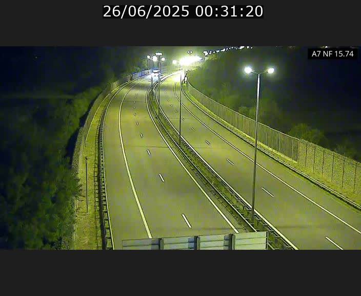 Caméra trafic Luxembourg - A7, Tunnel Mersch, entrée nord, direction Lorentzweiler