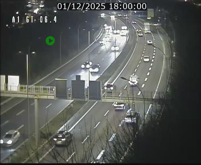 Traffic live webcam Luxembourg Hamm - A1 direction Sandweiler - BK 6.4
