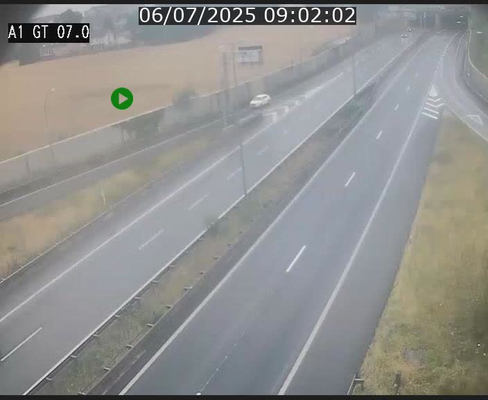 Traffic live webcam Luxembourg Cents - A1 direction Kirchberg - BK 7