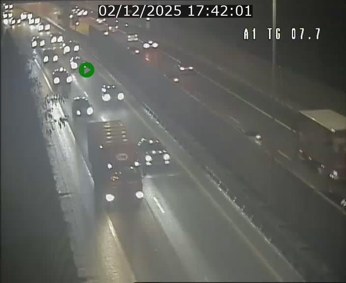 Traffic live webcam Luxembourg Kirchberg - A1 direction Luxembourg-ville - BK 7.7