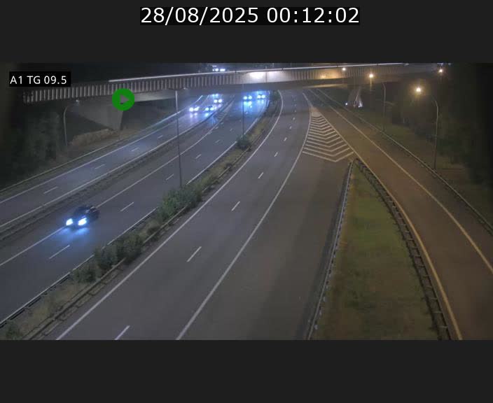 Traffic live webcam Luxembourg Jonction Grünewald - A1 direction Luxembourg-ville - BK 9.5