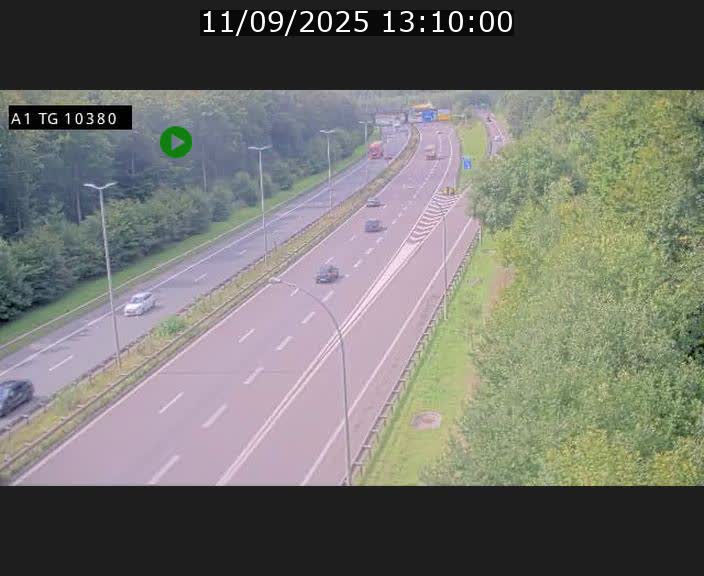 Traffic live webcam Luxembourg Senningerberg - A1 direction Luxembourg Kirchberg - BK 10.3