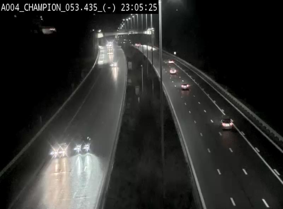 Webcam E411 à Champion, à proximité de Namur. Vue orientée vers Bruxelles