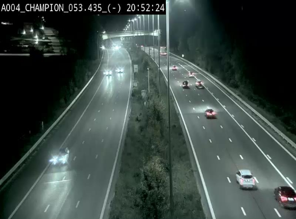 Webcam E411 à Champion, à proximité de Namur. Vue orientée vers Bruxelles