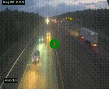 Webcam autoroute A63 en périphérie de Bordeaux au sud-est de la ville, en provenance du bassin d'Arcachon. Vue orientée vers Bordeaux