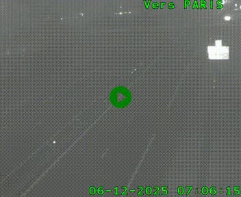 Caméra routière sur l'autoroute A20 au nord de Limoges, à la jonction avec la N520. Vue orientée vers Paris