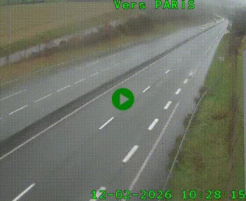 Caméra routière sur l'autoroute A20 à Saint-Hilaire-Bonneval, au sud de Limoges. Vue orientée vers Paris