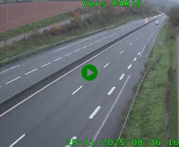 Caméra routière sur l'autoroute A20 à Saint-Hilaire-Bonneval, au sud de Limoges. Vue orientée vers Paris