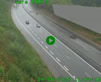 Caméra routière sur l'autoroute A20 à Saint-Pardoux-l'Ortigier, à la jonction avec l'A89. Vue orientée vers Paris