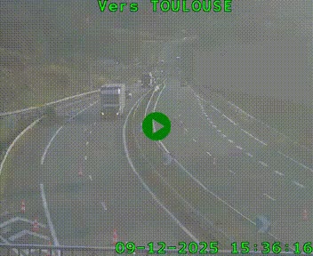 Caméra routière sur l'autoroute A20 à Noailles, en périphérie de Brive-la-Gaillarde. Vue orientée vers Toulouse