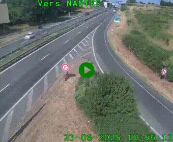 Webcam N147 au nord de Poitiers et à la jonction avec la A10
