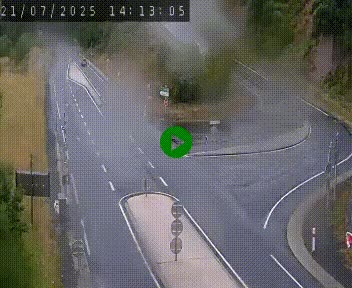 Webcam routière sur la N122 au niveau du Tunnel du Lioran. Vue de l'entrée côté Aurillac.
