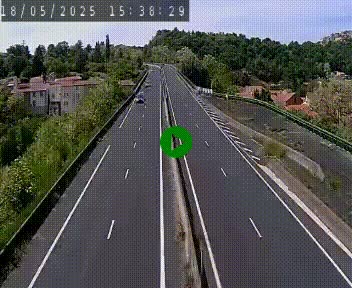 Caméra autoroute A75 à hauteur de Coudes, en direction de Clermont-Ferrand