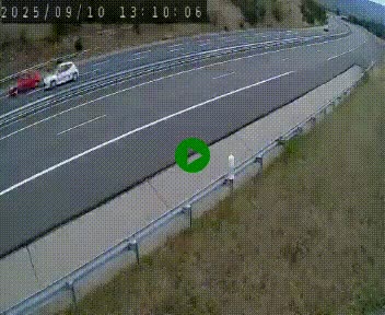 Caméra autoroutière France - A75, Engayresque, entre Millau et Séverac-le-Chateau, en direction de Montpellier