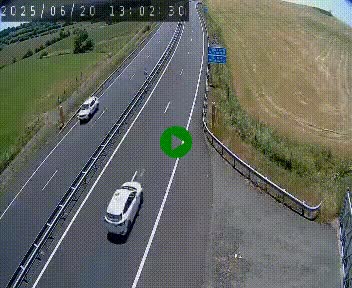 Caméra autoroute A75 à hauteur du col de la Fageole en direction de Clermont-Ferrand