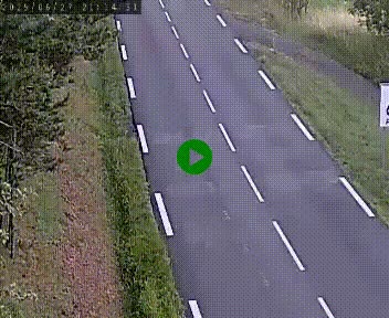 Caméra routière France - N102, au niveau du col de Montmirat à Saint-Etienne-du-Valdonnez à 1039 mètres d'altitude