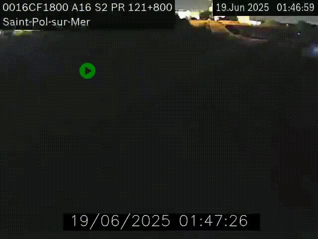 Webcam autoroute A16 à proximité de Dunkerque, à hauteur de la sortie Saint-Pol-sur-Mer. Vue orientée vers Calais