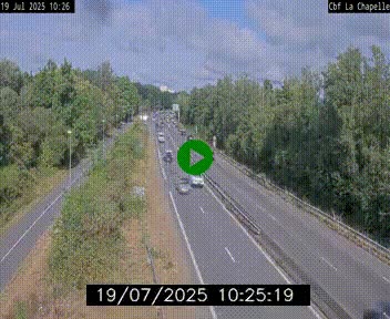Webcam sur le périphérique de Nantes (N844) à hauteur de Porte de la Chapelle, au nord de la ville