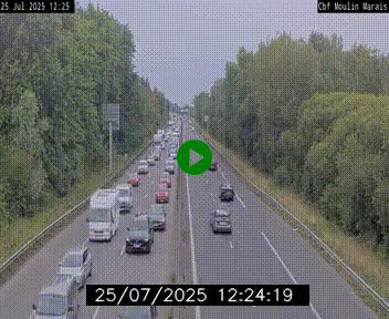 Webcam sur le périphérique de Nantes (N844) entre la Porte de Saint-Luce et la Porte d'Anjou, à l'est de la ville