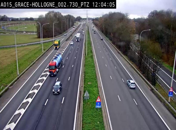 Caméra trafic Belgique - Grâce-Hollogne - E42, jonction avec A604, direction Loncin/Aéroport de Liège - BK 3.2
