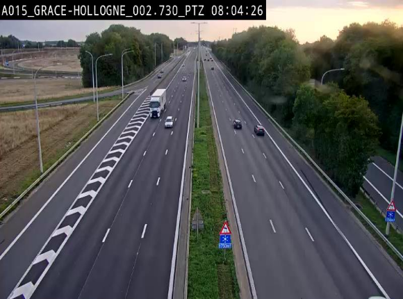 Caméra trafic Belgique - Grâce-Hollogne - E42, jonction avec A604, direction Loncin/Aéroport de Liège -  BK 3.2