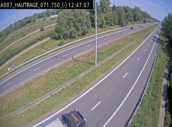 Webcam autoroute Belgique - Hautrage - E19 - BK 71.7