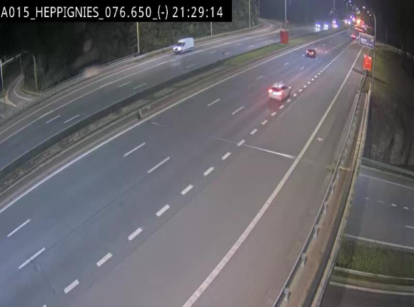 Webcam autoroute Belgique - Heppignies - E42 direction Namur - BK 76.4