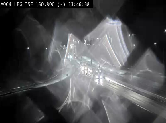 Webcam E411 dans la Côte de Léglise. Vue orientée vers Bruxelles
