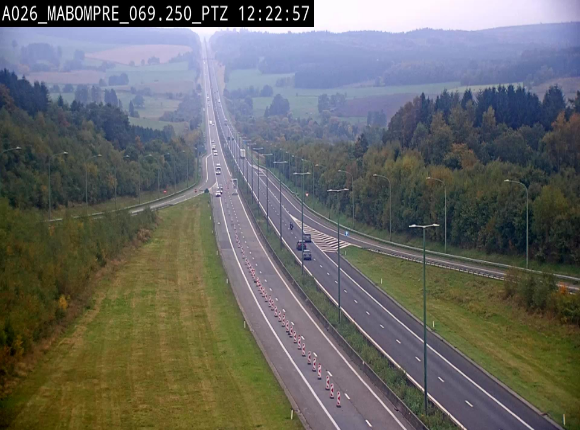 Webcam E25 (A26) à Mabompré. Vue orientée vers Liège