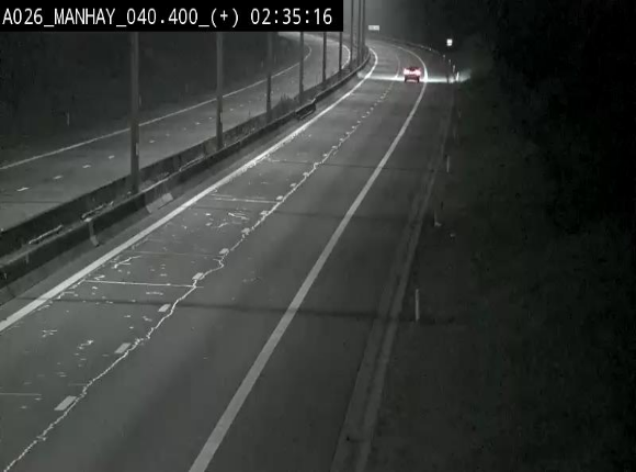 Webcam autoroute A26/E25 à hauteur de Manhay, avant la jonction avec la N651 en direction de Luxembourg - BK 40.4