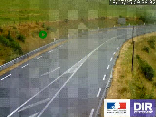 Webcam sur le col Pin Bouchain, vue orientée vers Roanne, en provenance de Lyon sur la nationale 7 (N7)