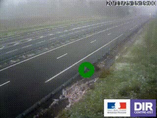 Webcam autoroute sur l'A77 à hauteur de Pouilly-sur-Loire en direction de Nevers