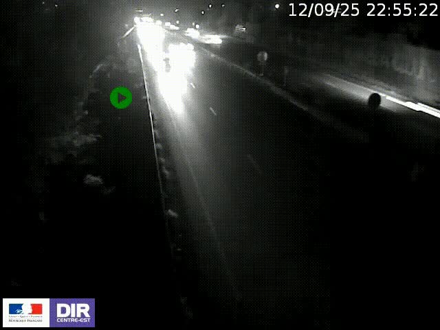 Webcam à Bron sur l'A43 à la jonction avec le boulevard périphérique de Lyon (D383). Vue orientée vers Lyon