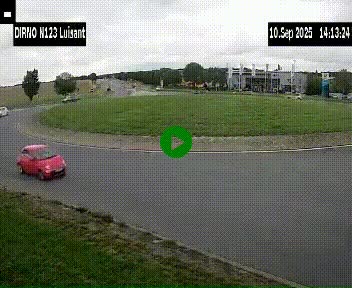 Webcam en périphérie de Chartres sur la N123, à hauteur de Luisant. Vue orientée vers Chartres