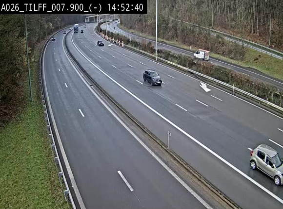 Webcam autoroute A26/E25 à Esneux, en Belgique en direction Luxembourg - BK 7.9