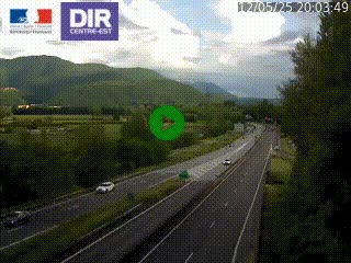 Caméra trafic à Meylan sur la Rocade-Sud de Grenoble en direction d'Aix-en-Provence