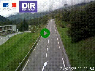Web cam sur la N90 à Aime, en provenance de Bourg-Saint-Maurice et en direction d'Albertville