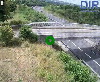Webcam sur A84 à hauteur de Pont-Farcy, au niveau du pont autoroutier sur la Vire, au sud de Saint-Lô