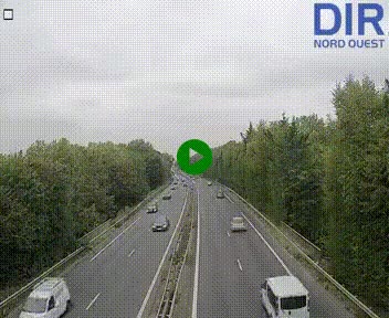 Webcam sur le périphérique de Caen (N814) à l'est de la ville, à Mondeville hauteur de la sortie 2, Presqu'île-Rives de l'Orne, au bout de l'autoroute A13