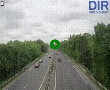 Webcam sur le périphérique de Caen (N814) à l'est de la ville, à Mondeville hauteur de la sortie 2, Presqu'île-Rives de l'Orne, au bout de l'autoroute A13