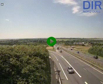 Webcam au début de l'A84 sur le périphérique Ouest de Caen (N814) à hauteur de la sortie 9, Porte de Bretagne