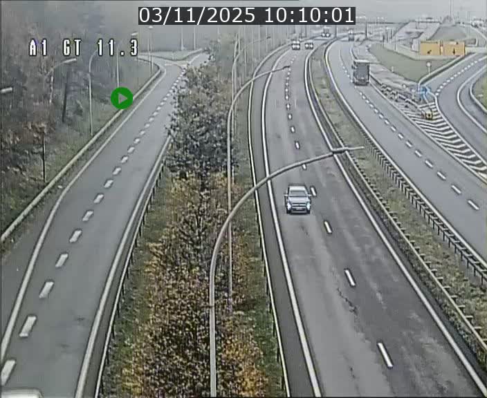 Traffic live webcam Luxembourg Senningerberg - A1 direction Allemagne - BK 11.3