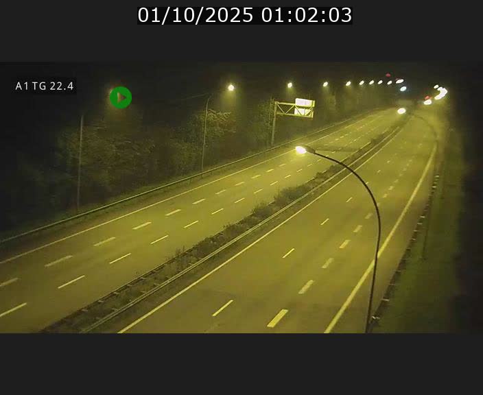 Traffic live webcam Luxembourg Flaxweiler - A1 direction Luxembourg - BK 22.4