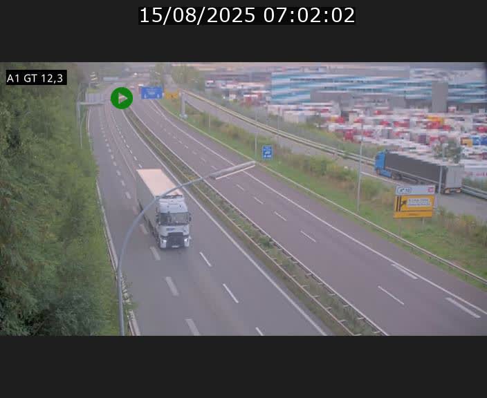 Traffic live webcam Luxembourg Senningerberg - A1 direction Allemagne - BK 12.3