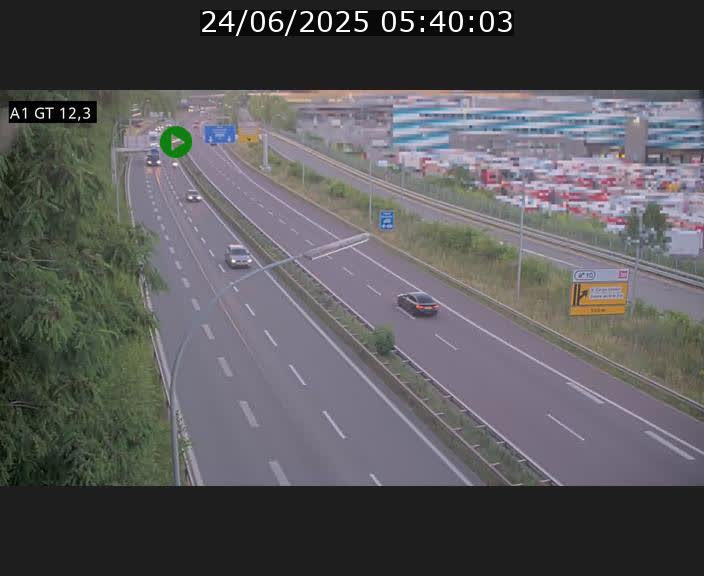 Traffic live webcam Luxembourg Senningerberg - A1 direction Allemagne - BK 12.3
