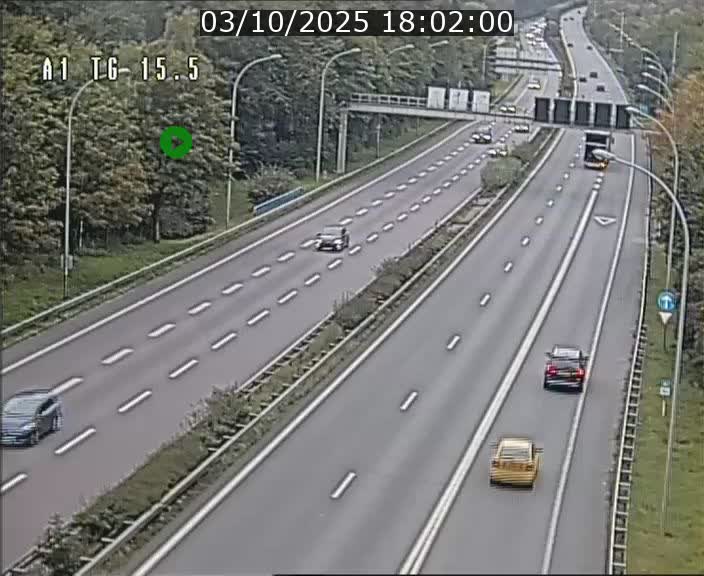 Traffic live webcam Luxembourg Munsbach - A1 direction Luxembourg - BK 15.5