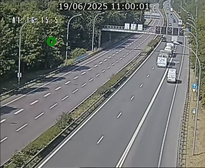 Traffic live webcam Luxembourg Munsbach - A1 direction Luxembourg - BK 15.5